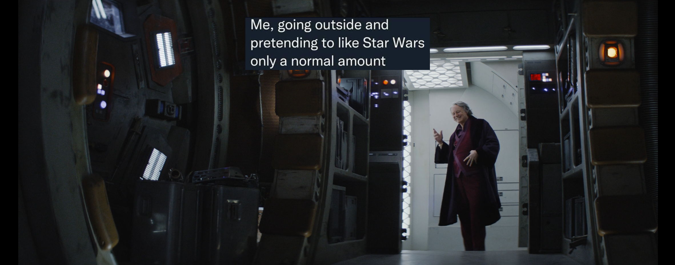 This meme is a screenshot from the movie "Star Wars: The Force Awakens" where a character is standing in front of a door that says "Blast Doors" and a sign that says "Authorized Personnel Only". The meme is captioned "I'm not arguing, I'm just explaining why I don't like Star Wars".